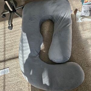 Gray U-Shaped Body Pillow